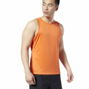 Podkoszulki Męskie Reebok Run Essentials Speedwick Singlet Pomarańczowe PL 04MNIAH